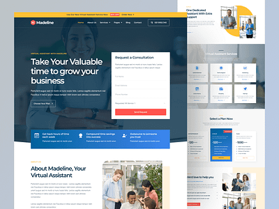 Madeline - Virtual Assistant Website Template