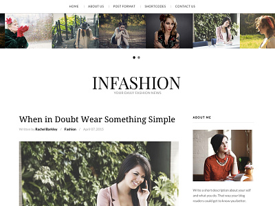 Infashion WordPress Theme blogger cms fashion travel wordpress