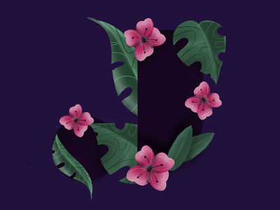 Aloha logomark adobe aloha flower illustrate illustration j leafs logo logomark ohana plants procreate sketch sunny