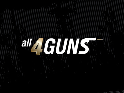 A logo for All 4 guns guns logo