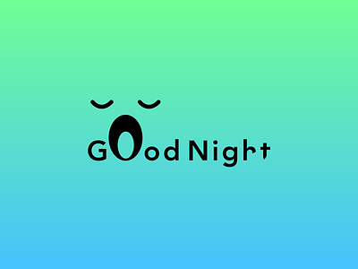 Goodnight text adobe xd art clean design design good night simple design ui word