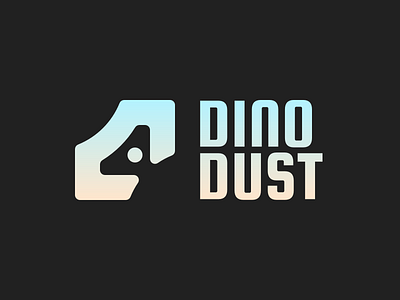 Dinodust logo affinity designer branding geometric logo logomark negative space vector