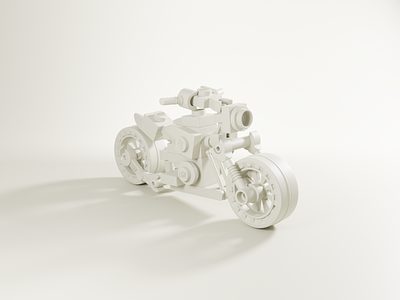 LEGO® Motorcycle clay renders