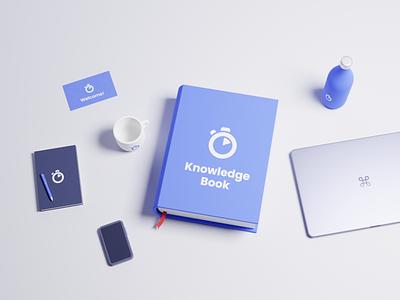 Knowledge Book 3d algolia b3d blender blender3d book branding design goodies illustration knowledge laptop