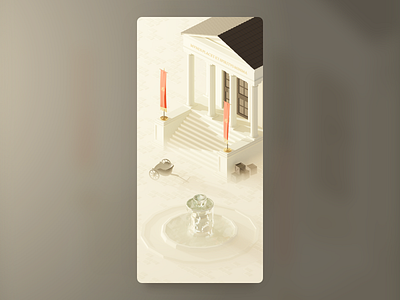 Ancient Rome 3d 3d art blender fountain illustration isometric kaamelott low poly roman temple wallpaper