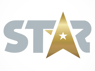 Star Logo Design logo design negative space star logo typography