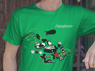 Stereophonics Tshirt Design stereophonics tshirt design tshirt mockup
