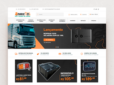 Projeto Marinettos brasil clean clean ui design e commerce store ui web website