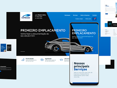 Expresso Despachante black blue brasil brazil clean ui design design website e commerce joinville ui web website
