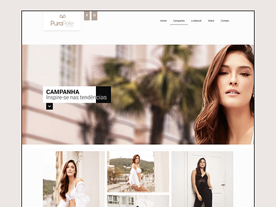 Pura Pele - Campanha brasil brazil clean ui fashion institutional institutional website ui web website