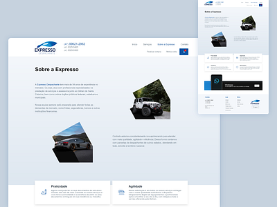 Expresso Despachante - Sobre brasil brazil clean ui design institutional institutional website ui web website