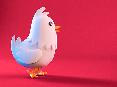 Little chicken 3d cartoon chicken model