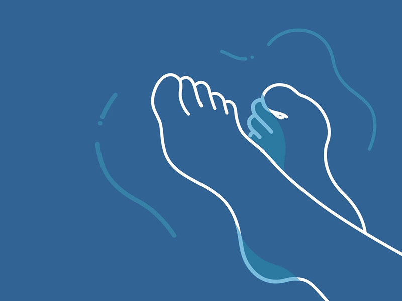 Chill out a2c after effects foot icon illustration illustrator loop animation motion pool vacation water