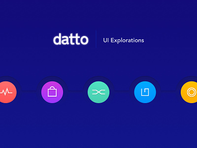 Visual Exploration for Datto design System enterprise design iconography ui user interface design visual design