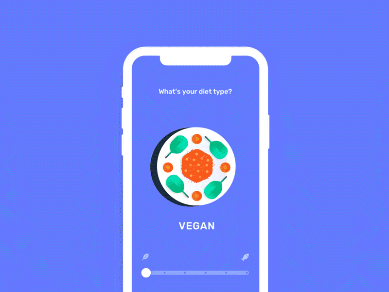 Recipe App diet food gif green grocery illustration onboarding ui vegan vegetable vegetarian