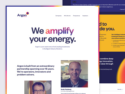 Argon Ventures website animation branding design development logo mobile ui web design