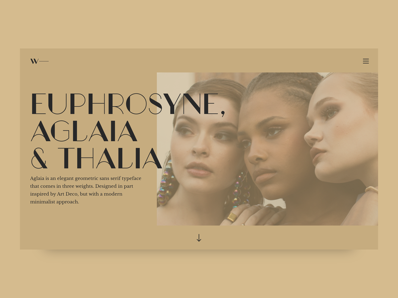 Hero Image • Font Aglaia Regular cover design elegant graceful greece hero image hero section interface landing page myth mythological mythology product design product page promo typography ui web design webdesign