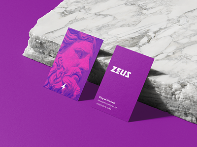 Zeus - Business Card Design business card business card design card design custom type king lightning logo logo type logotype purple wordmark wordmark design wordmark logo zeus