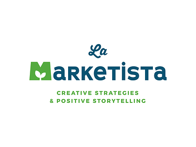 La Marketista - Logo brand branding freelance green icons logo logo design marketing plant