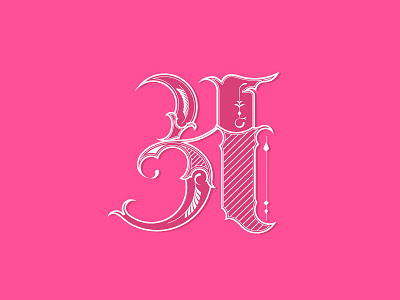01 Hindi Alphabet clean hindi illustration india pink stylised typography