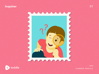 Inquirer characters illustration kids pyp stamp toddle