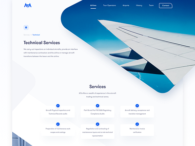 Aircraft charter company aircraft airplane airport company services ui ux website