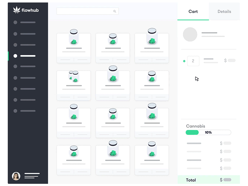 Adding cannabis to your cart!