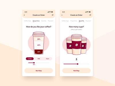 Coffee app app clean coffee design designer illustration sketch ui ux