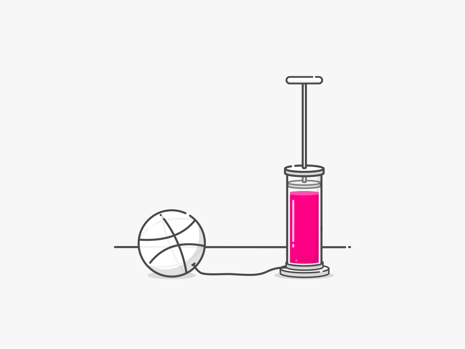 Dribbble Un-Pinked animation ball dribbble gif illustraion lemonade loop pink pump t-mobile