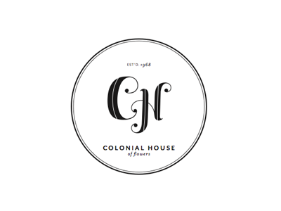 Colonial House of Flowers — Final Round branding florist logo