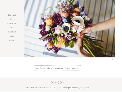 Prairie Fair Website floral florist hand drawn web design web development
