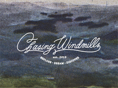 Chasing Windmills branding hand lettering identity logo