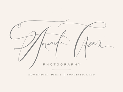 Amanda Crean Logo calligraphy hand lettering photography