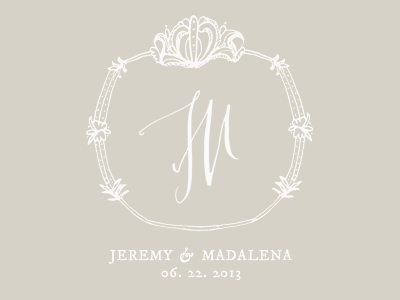 Wedding Logo Draft calligraphy crest illustration invitations wedding