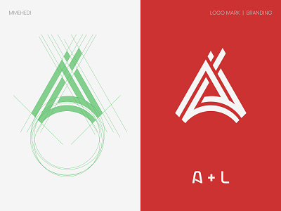 AL Letter Minimal Logo Mark | Branding