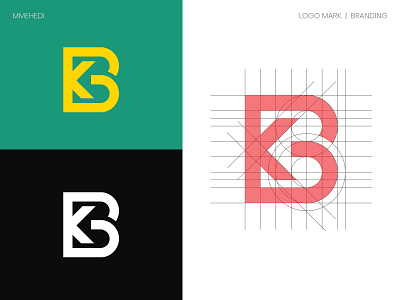 BK Minimal lettermark logo Design