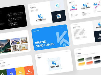 KOHOME Brand Guidelines brand brand book brand identity branding business corporate guide lines identity logo logo design logodesign logomark logotype mark minimalist real estate style guide symbol typography ui