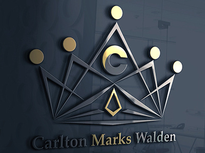 Logo design gold black modern letter crowns minimalist vintage styling print luxury luxurious logo