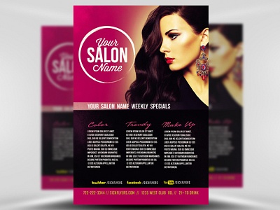 Salon flyer design brochure business craigslist design flyer flyers poster professional