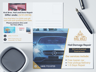 Car Service Postcard Design branding brochure business car service corporate design crowns direct mail ecommerce eddm flyer luxurious minimalist modern postcard postcard design professional repairing service design vector