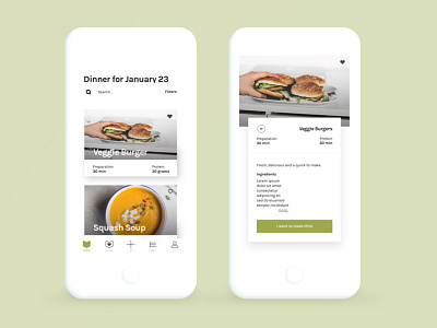 Vegan Meal Planning App app food ios meal planning ui ux