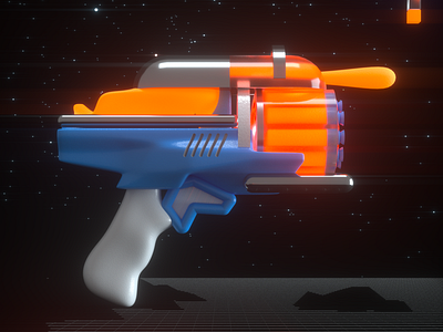 Fun Gun! 3d design galaxy illustration modeling space toys