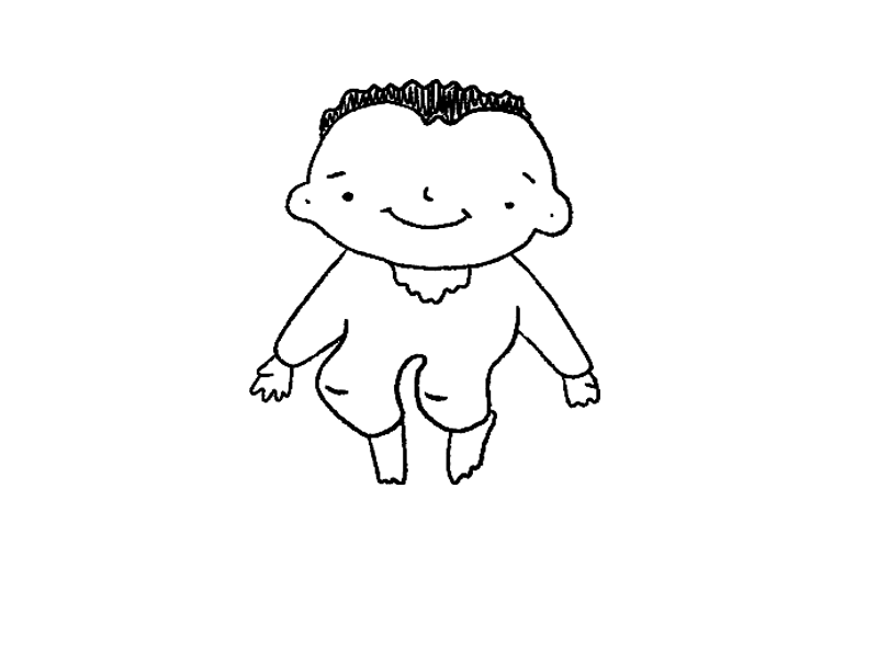 Jumping baby animation icon illustration ui web website