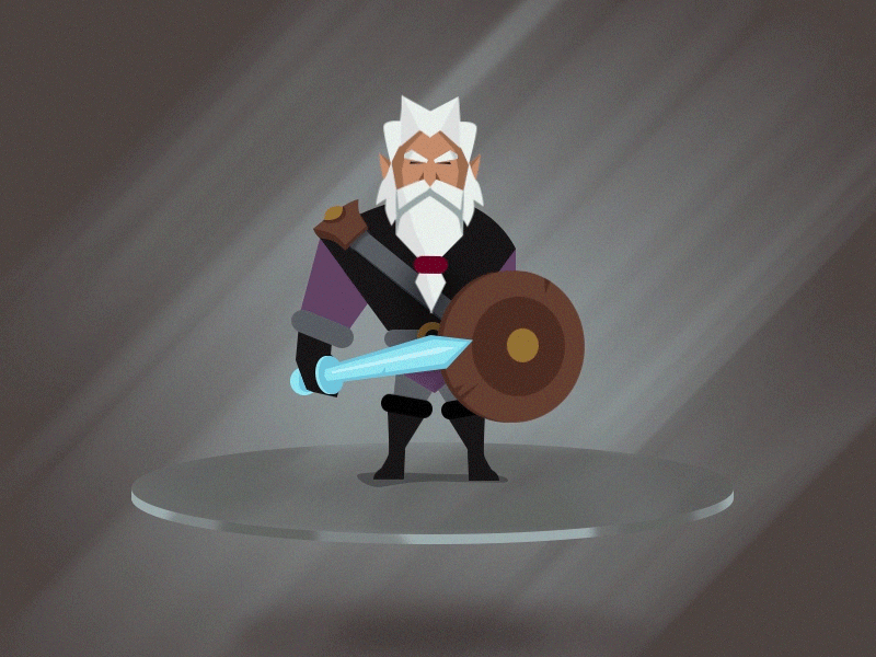 Gnom animation character knight viking