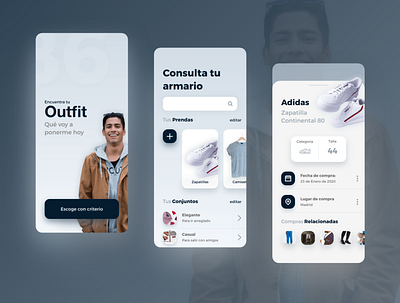 Outfit adobexd app design fashion app ui ux