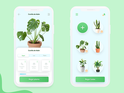 Plant App adobexd app design flat garden illustration plants ui ux