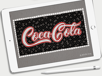 Coca-cola branding coca cola design digital art digital lettering faux mosaic fauxsaics illustration ipad pro lettering procreate typography