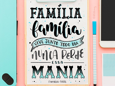 Família Família design digital art digital lettering family illustration ipad pro lettering music procreate titãs typography