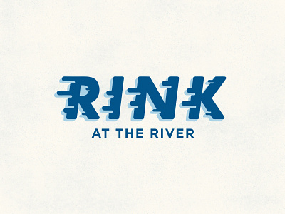 Rink at the River Logo branding design ice rink ice skating illustration logo logo design typography vector