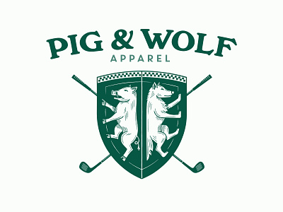 Pig & Wolf Apparel Logo branding design logo nevada reno reno design vector